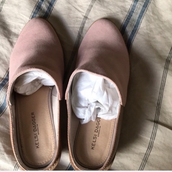 KDB Kelsi Dagger Kellum pink suede mules, 8.5 - Picture 5 of 6